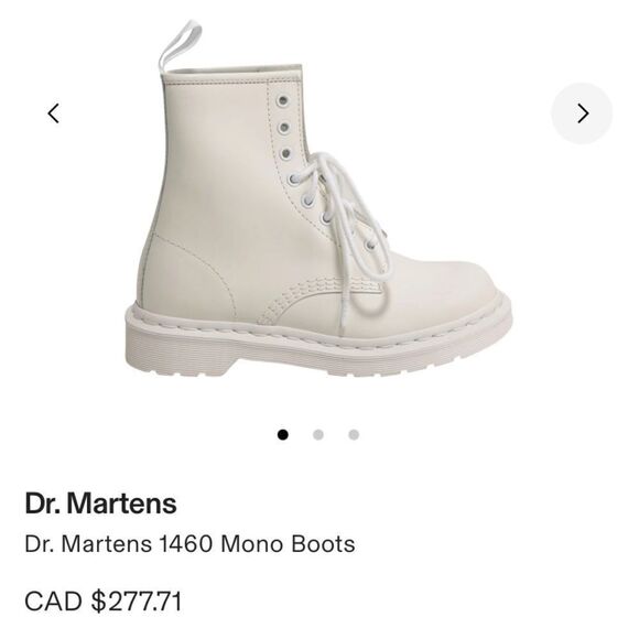 Dr. Martens 1460 Mono Boots White Unisex / M9 - W10 - Picture 3 of 15